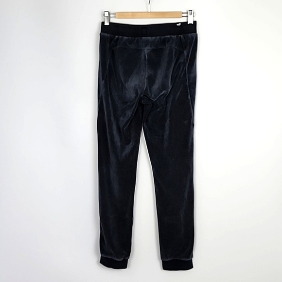 PUMA Women's Velour Joggers Pants  Charcoal Grey Black Loungewear Size Small - Picture 5 of 14